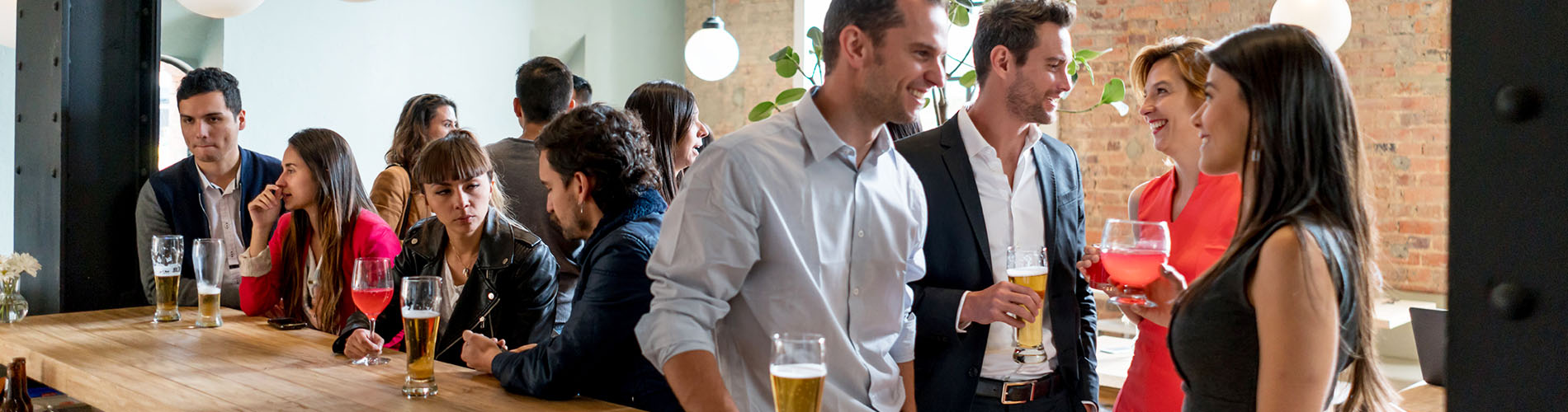 Group of young professionals at happy hour