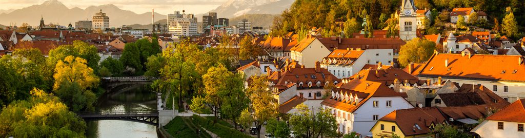 Aerial photo of Ljubljana, Slovenia