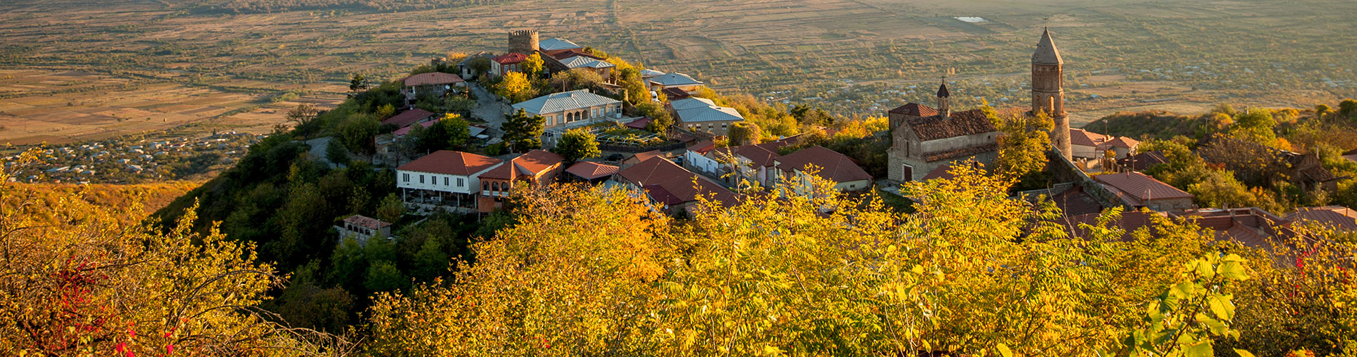 Landscape of Alazan valley, Signagi, Georgia