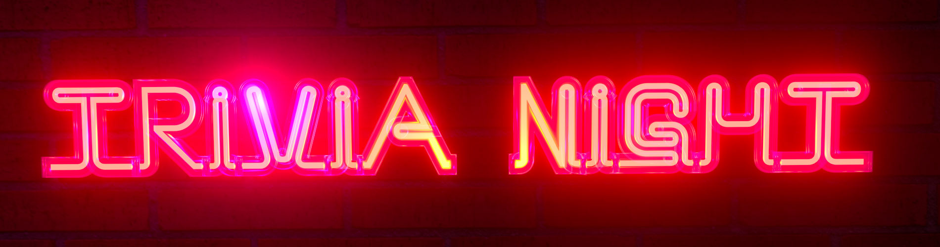 trivia night neon sign