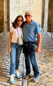 Katie Applefeld with husband in Israel