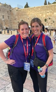 Talya Knable with friend at the western wall