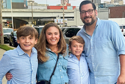 Stacey Rendelman Thompson with her family