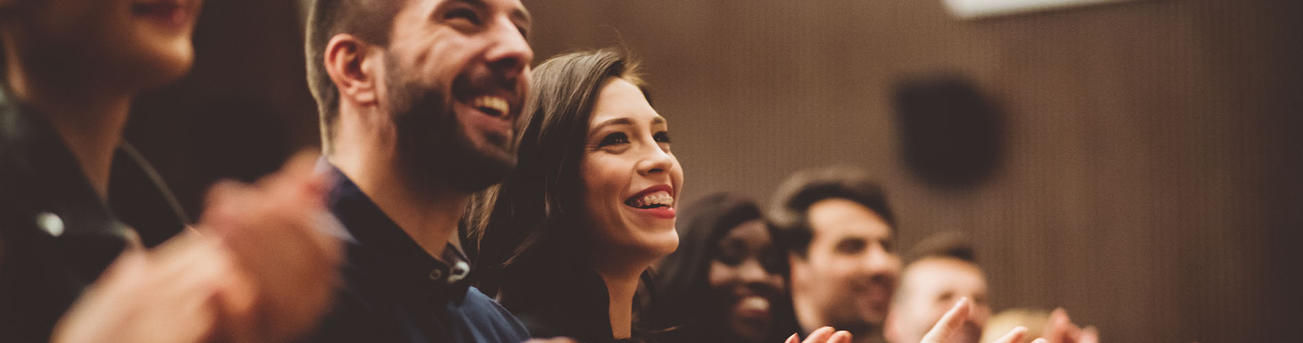 People in audience at event