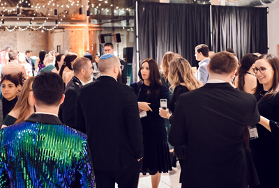 people mingling at YAD's Generosity gala