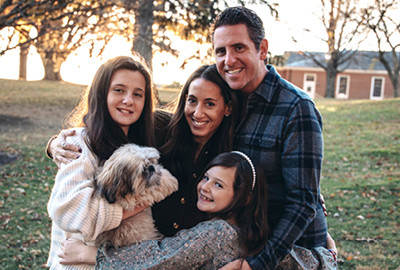 Leah Schulman with her family