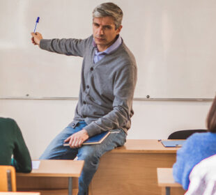 Teacher and students in classroom