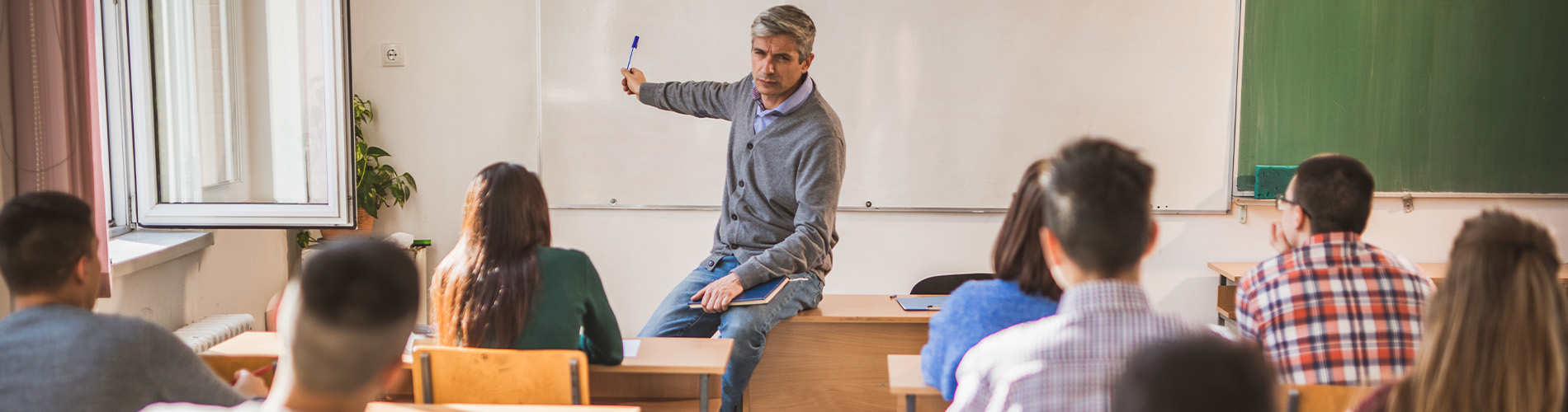 Teacher and students in classroom