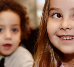 Smiling children at the Jewish Library of Baltimore