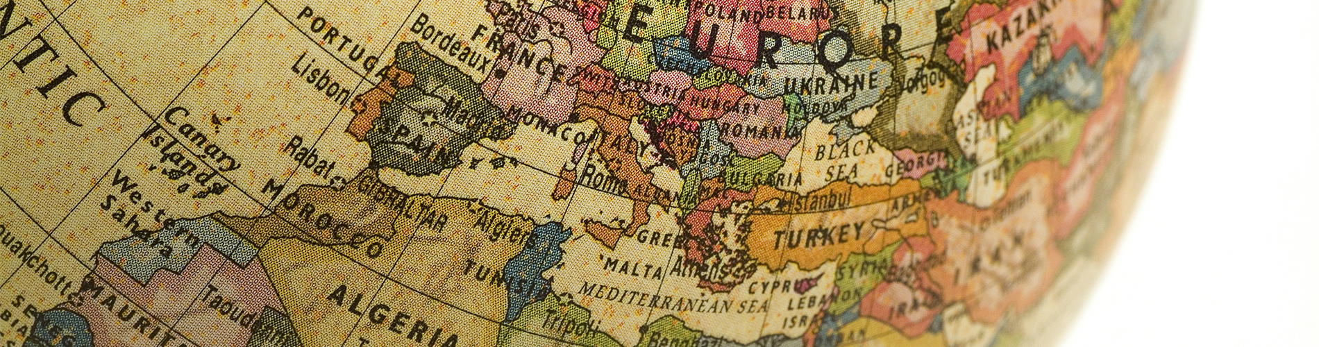 globe of europe and middle east