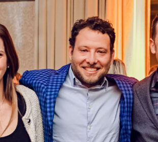 Young adults attending event