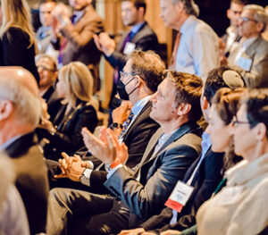 People attending event