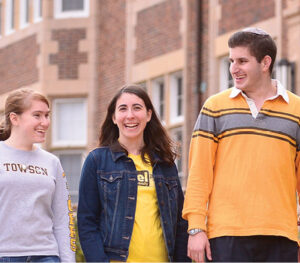 Towson university students smiling