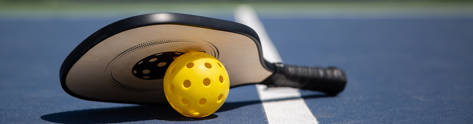 Pickleball racket and ball