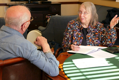 Two participants of CHAI's Lullaby Project talking