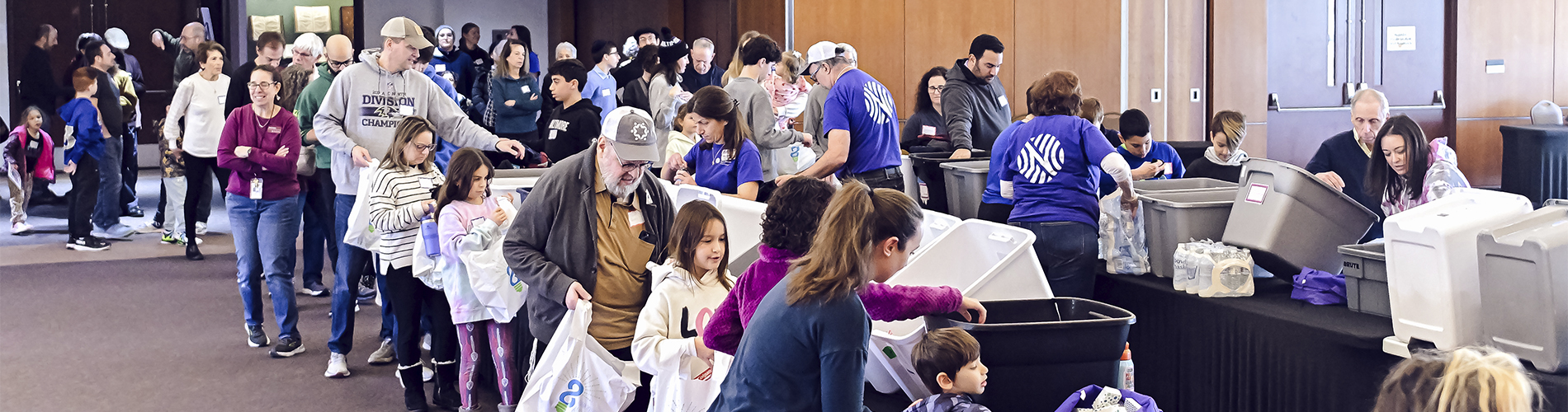 Volunteers at Mitzvah Month packing party