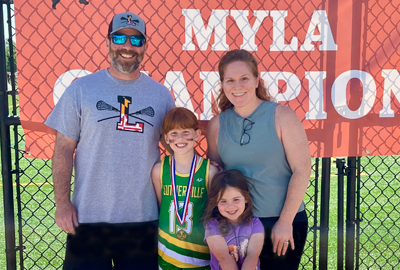 Rob Scherr with his family