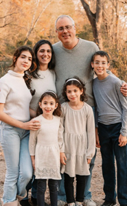 Aaron and Heather Levinoff with their four children
