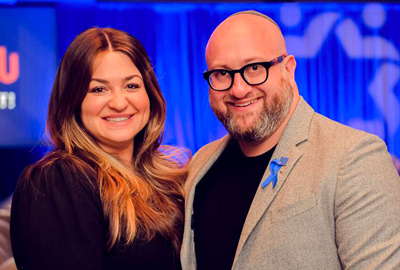 Naami Schorr with her husband Yanky