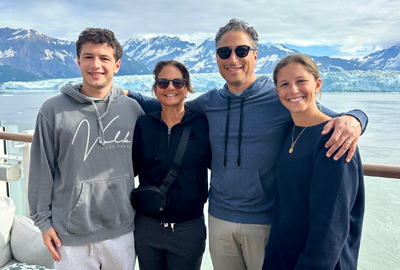 Jon Davidov with his wife Robin and two kids