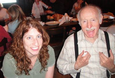 Jess Gill with her grandfather, Sabba