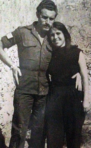 Jessica Gill's grandfather, Sabba, with Savta in his IDF uniform