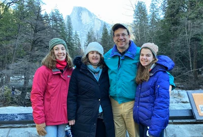 Leanne, Alice, Maury, and Danielle.  Yosemite National Park, December 28, 2019.