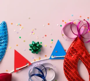 Masks and hamentaschen for Purim