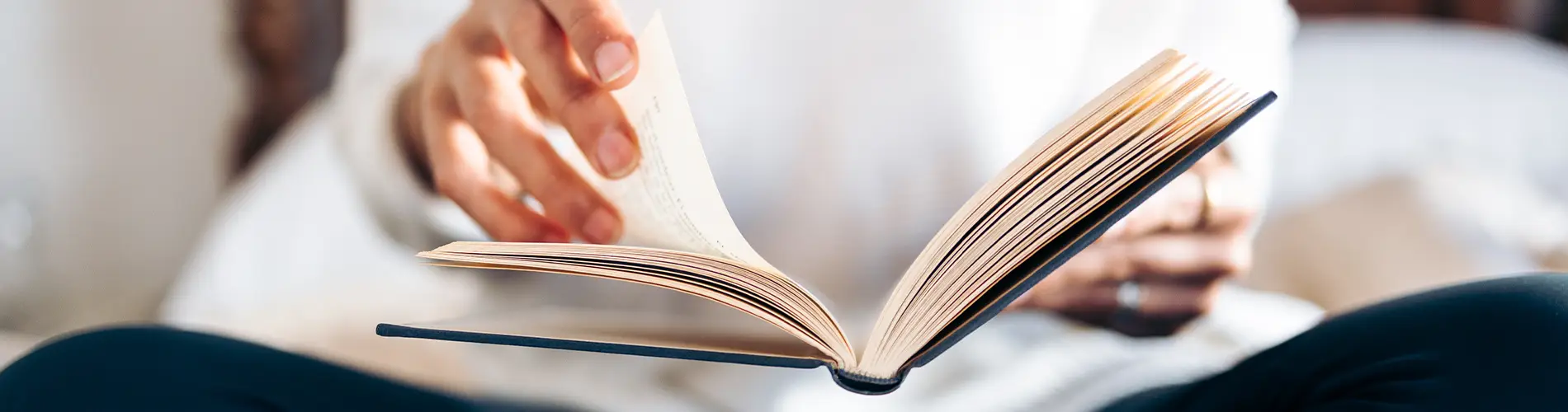 Woman reading a book