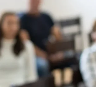 Woman speaking to crowd