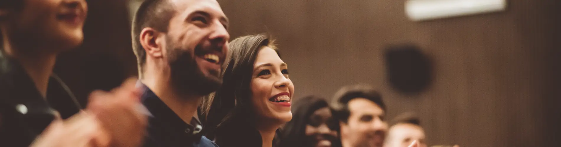 Young adults at an event