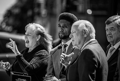Grandparents in Baltimore with Mayor Brandon Scott