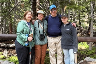 Alice, Leanne, Maury, and Danielle Garten at Rocky Mountain National Park on June 17, 2025.
