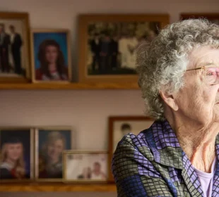 Senior woman at home