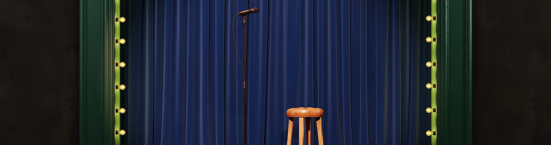 Stage at comedy show