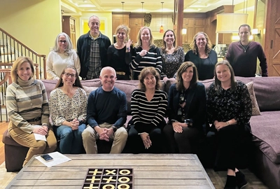 Jessica and David Lunken with participants of the Kesher program.