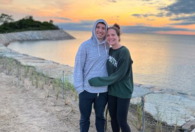 Seth Daniels with his wife