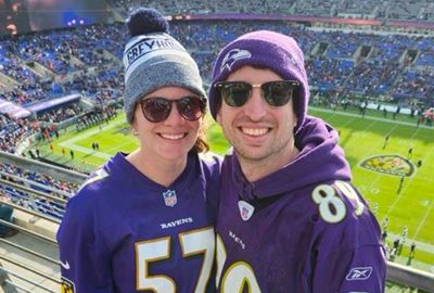 Seth Daniels with his wife