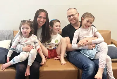 Berel Galkin with his family