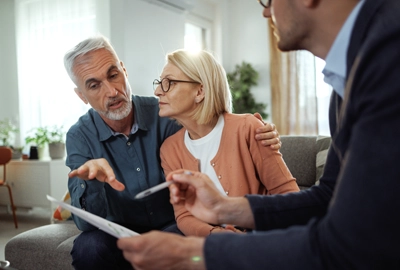 Couple having meeting with financial advisor