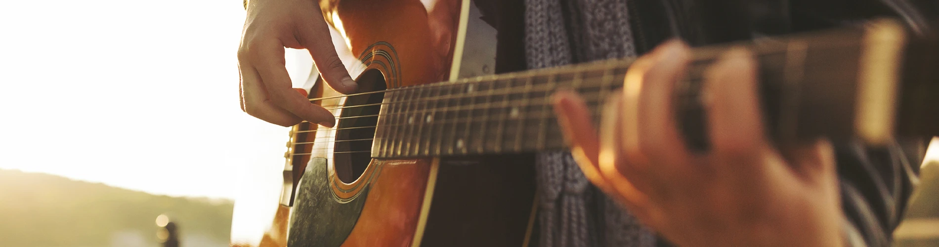Man playing the guitar