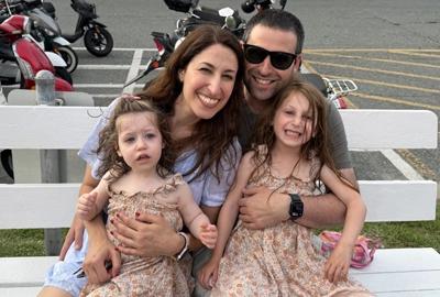 Josh Finifter with his wifte and two daughters.