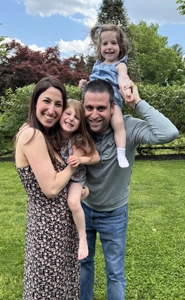 Josh Finifter with his wifte and two daughters.