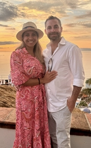 Lindsey Jeanniton with her husband.