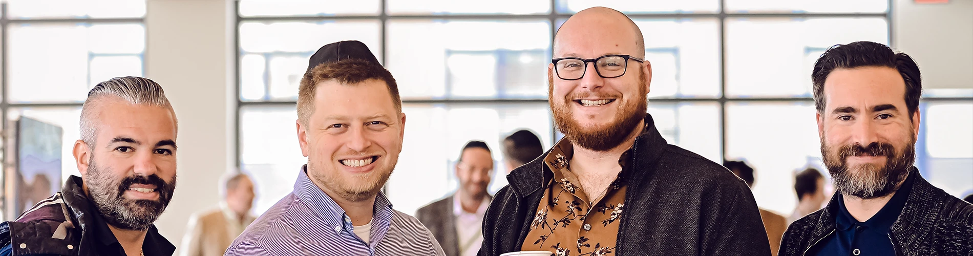 Young men at professional event