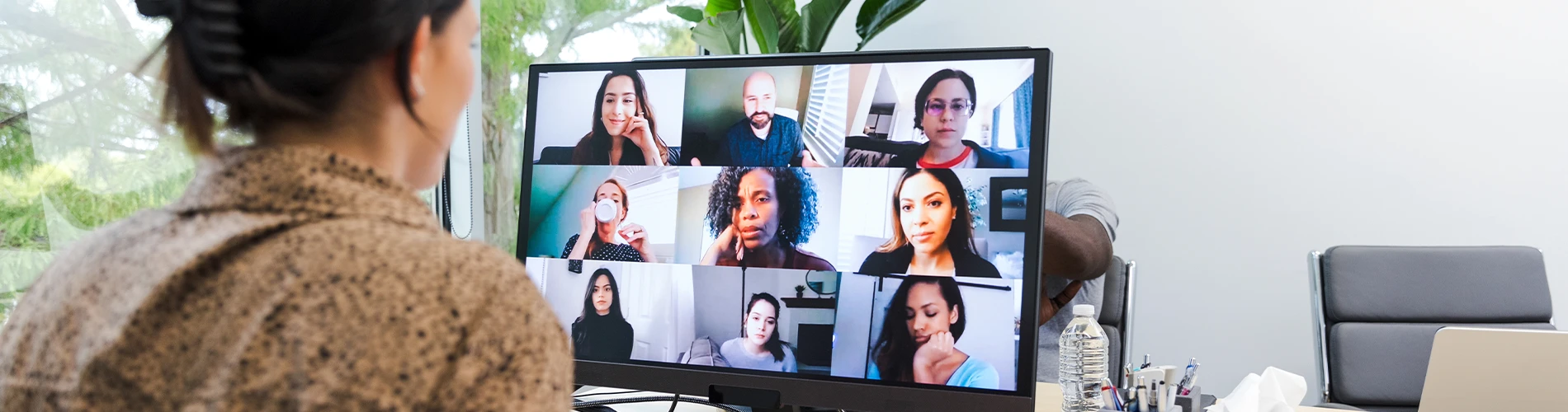 Young woman on a video call or Zoom