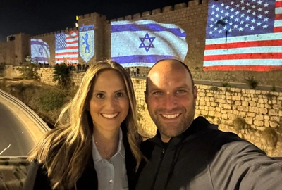 Isaac Pretter with his wife in Israel.